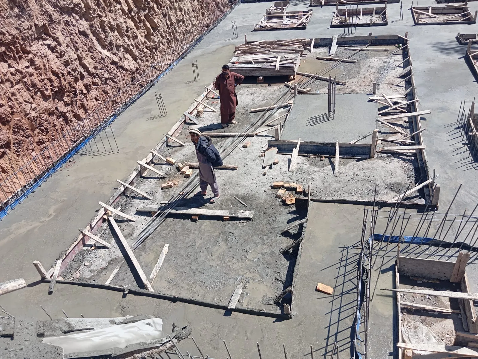 Project 436 Bahria Town — foundation progress view